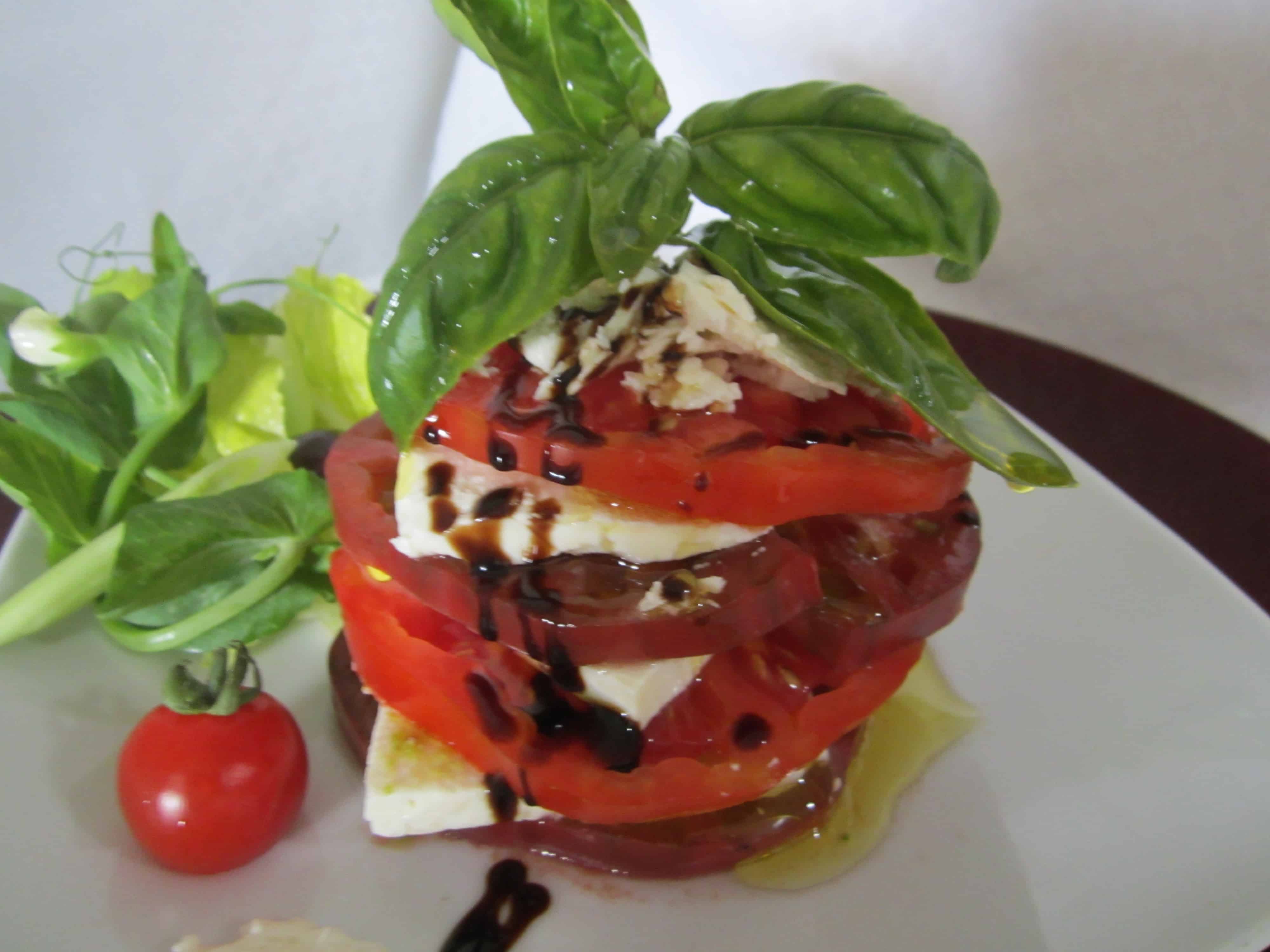 Tomato With Mozzarella Cheese Starter Personal Chef Toronto